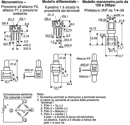 Honeywell 5psi 分差 非放大 压力传感器 24PCBFA6D, 0.2%精确度, 85 → 145 mV输出, 10 V 直流