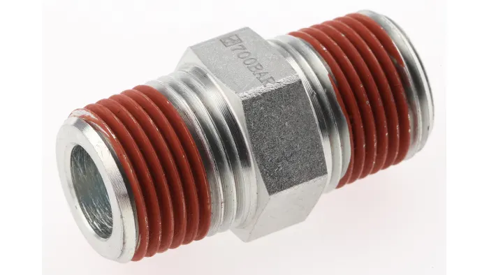 Enerpac，恩派克 六角螺纹接头配件, 液压直通螺纹适配器, NPT 3/8-18 公， 700bar最大操作压力，FZ1617