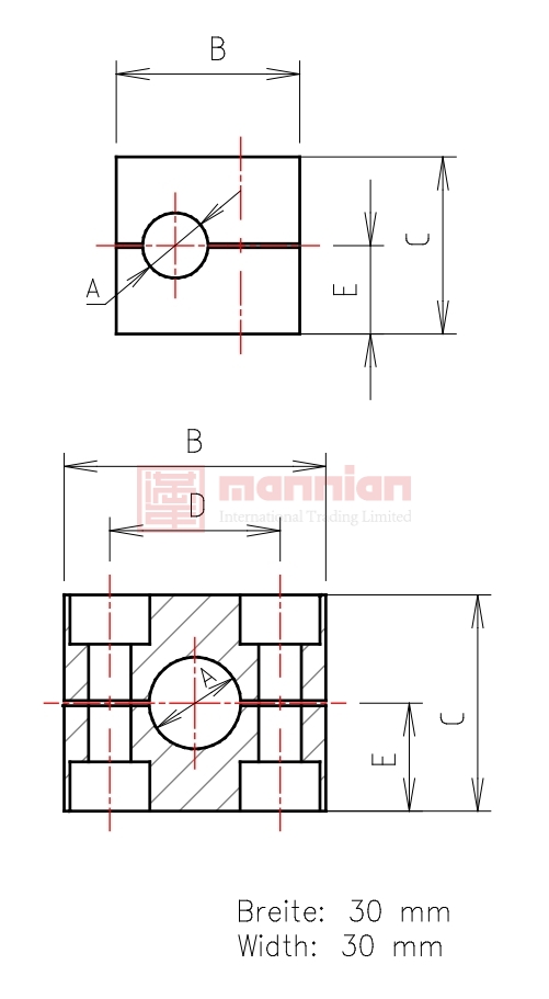 Parker 派克 铝液压管夹, 用于管外径22mm, 双管, 最大管外径22mm,RAA322X