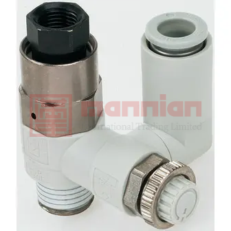 SMC, ASP系列 流量调节阀, R 1/2 外螺纹进气口, 12mm管出气口,ASP630F-04-12S