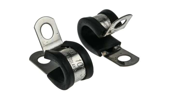 JCS R型线夹, 10mm内径, 6.6mm固定孔直径, 不锈钢制, 12.6mm宽,PCSR10RS