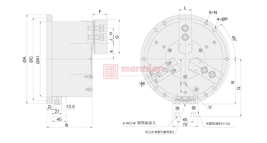 佳贺 Autogrip,三爪/SM,立置式长行程中实卡盘
