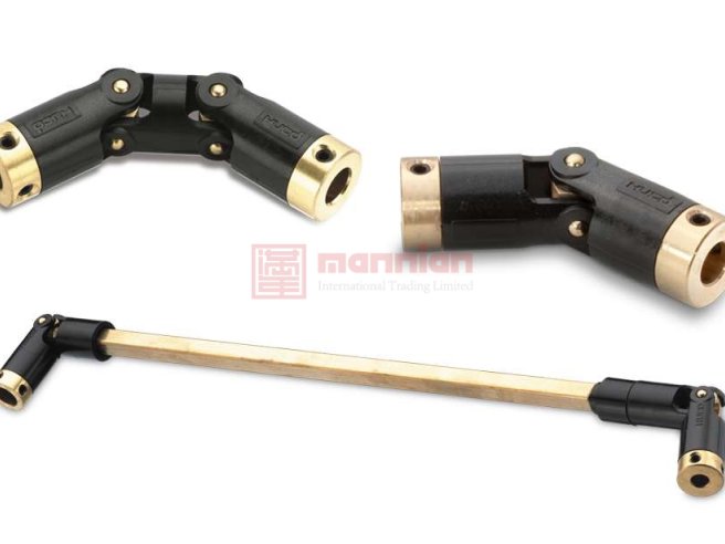 Huco 黄铜制万向节, 单接头, 3/16 x 3/16in孔径, 总长37.6mm, 103.09.1919