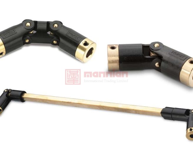 Huco 黄铜制万向节, 单接头, 3/16 x 3/16in孔径, 总长37.6mm, 103.09.1919