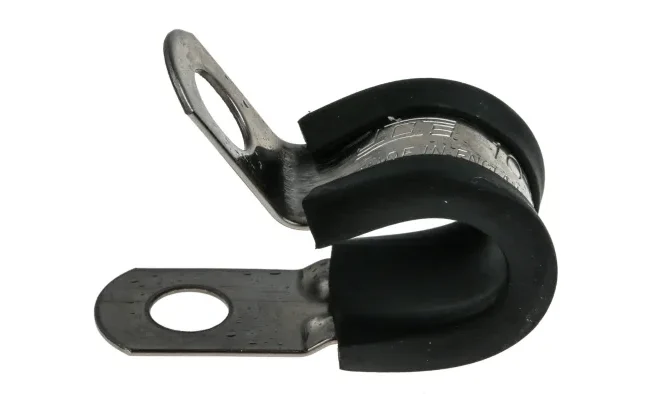 JCS R型线夹, 10mm内径, 6.6mm固定孔直径, 不锈钢制, 12.6mm宽，PCSR10RS