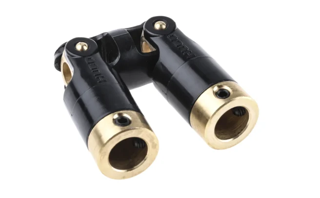 Huco 黄铜制万向节, 双接头, 10 x 10mm孔径, 总长89.8mm, 111.16.3232