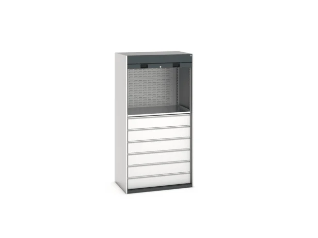 Bott 重型工具柜 橱柜, 1050 x 650 x 2000mm, 6抽屉, 1门, 钢,40201024.19V