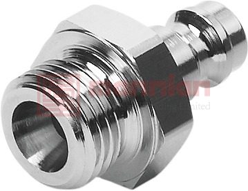 Festo 黄铜气动快速接头, G 1/4 外螺纹接口, 最大12bar, KS3系列 KS3-1/4-A