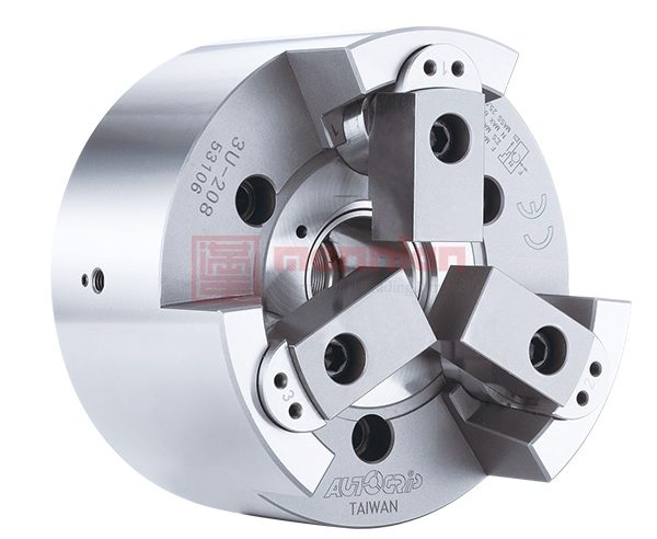 佳贺 Autogrip，三爪/3U，中空型后拉固锁式动力卡盘