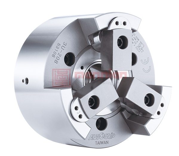 佳贺 Autogrip,三爪/3U,中空型后拉固锁式动力卡盘